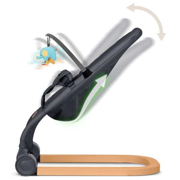 Leżaczek bujaczek z zabawkami NK-52 Nukido - antracyt zdjęcie 2