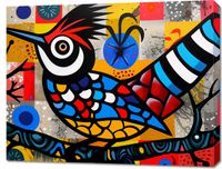 Obraz 90x70cm Ptak Na Wznak