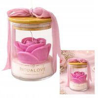 Świeca sojowa w szkle RÓŻA Różowa prezent dla niej dzień kobiet