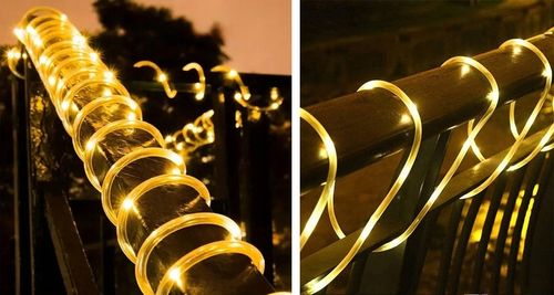 WĄŻ LED LAMPKI ZEWNĘTRZNE CHOINKOWE FLASH TRYBY TIMER IP67 230V CIEPŁY 20m na Arena.pl