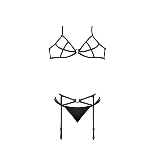 Magic Silk - Komplet biustonosz, podwiązki + stringi - plus size na Arena.pl