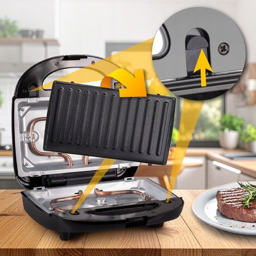 Opiekacz wielofunkcyjny ST250 Eldom 5 w 1 Tosty Grill Gofry Orzeszki na Arena.pl