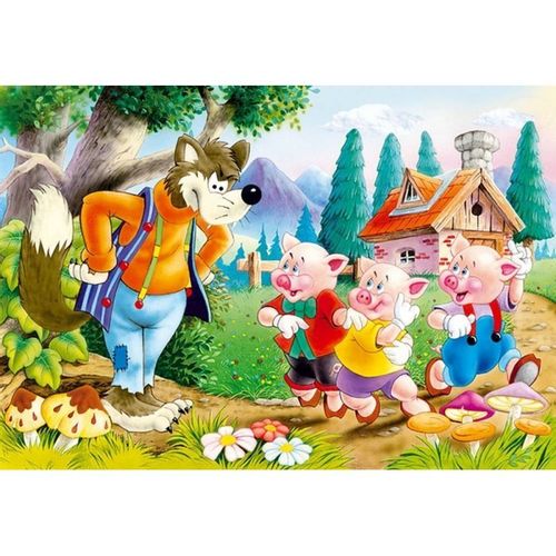 Puzzle 60el. three little pigs na Arena.pl