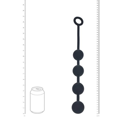 Round Silicone Anal Balls - L - 40Mm - Black na Arena.pl