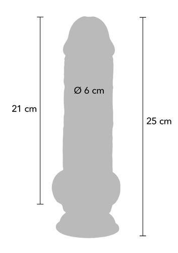 Deluxe Dual Density Thick Dildo Tpe 25 Cm na Arena.pl