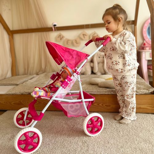 WOOPIE ROYAL Wózek dla Lalek Spacerówka w Kwiaty na Arena.pl