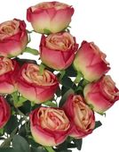 RÓŻA RÓŻE W BUKIECIE SZTUCZNE KWIATY JAK ŻYWE 50 CM DUŻY BUKIET GĘSTY