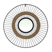 Lustro Miremba czarne/ naturalne okrągłe