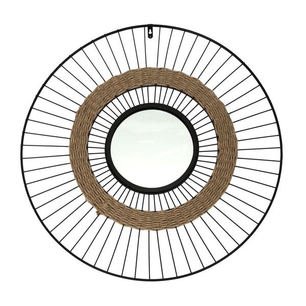 Lustro Miremba czarne/ naturalne okrągłe zdjęcie 1