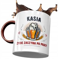 Kubek Bordowy Dla Kasi Koleżanki Żony Na Prezent Z Nadrukiem Ze Zdjęciem