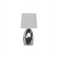 Lampa stołowa Candellux HIERRO chrom biały 43cm E27 60W Candellux