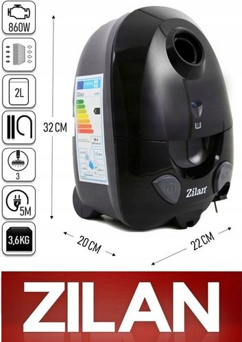 ODKURZACZ ZILAN WORKOWY ZILAN MEGA MOC 2L 860W AKCESORIA XXL na Arena.pl