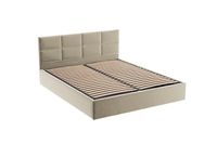 Beżowe łóżko tapicerowane GOBI / R21 160x200 cm
