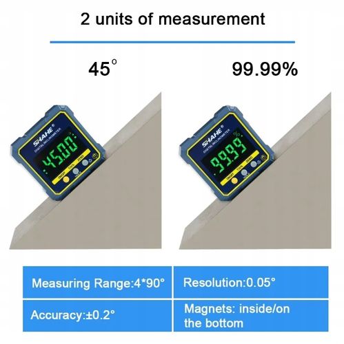 Kątomierz cyfrowy SHAHE poziomica elektroniczna na Arena.pl