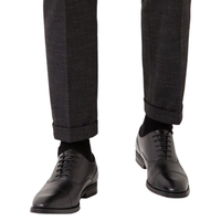 Buty Męskie Skórzane Oxford Eleganckie Czarne Formalne R. 41