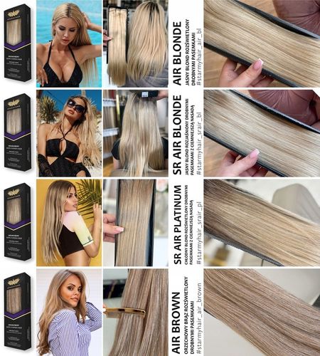 Włosy doczepiane naturalne CLIP-IN 50-55cm 3 taśmy na Arena.pl