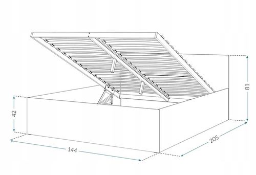Łóżko 140x200 + materac podnoszone PANAMA PM na Arena.pl