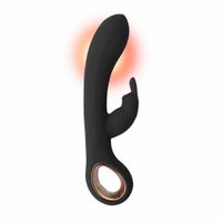 Wibrator Królik Dini Rozgrzewający Czarny