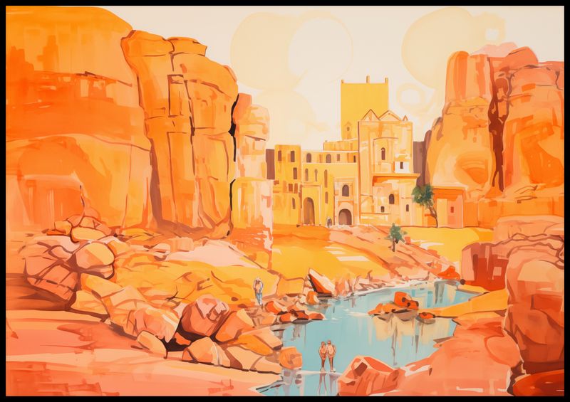 Plakat 100x70cm Ruiny pod Słońcem zdjęcie 2