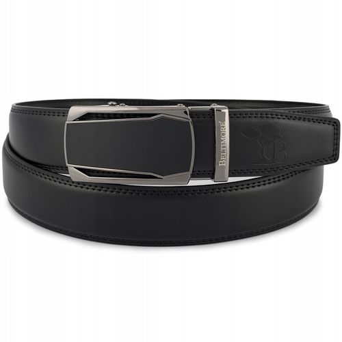 Zestaw prezentowy męski skórzany pasek portfel czarny pudełko na Arena.pl