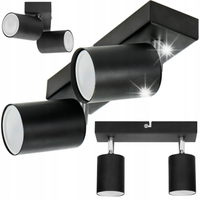 LAMPA SUFITOWA KINKIET SPOT SZYNA OPRAWA HALOGENOWA LED 2x GU10 RUCHOMA DOA