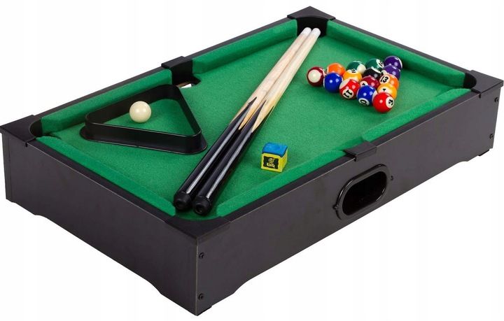 CZARNY MINI STÓŁ BILARDOWY POOL BILARD + AKCESORIA zdjęcie 1