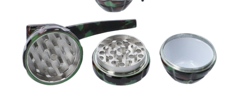 Młynek do Mielenia Tytoniu Ziół Suszu CBD w Kolorze Wojskowym Moro Gentelo na Arena.pl