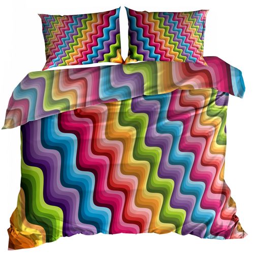 Pościel 3D bawełna satyna 160x200cm ZYGZAKIEM PRZEZ ŻYCIE na Arena.pl