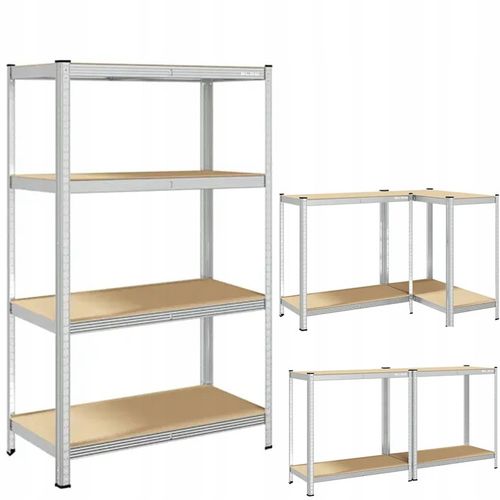 REGAŁ METALOWY MAGAZYNOWY 150x75x30cm 4 PÓŁKI MDF 150kg 600kg DO na Arena.pl