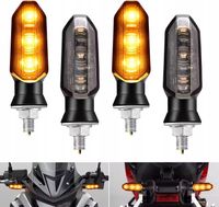 8mm motocykl kierunkowskazy LED bursztynowe migające światło migacz 12V