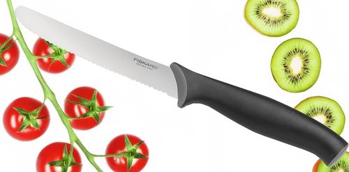 FISKARS NÓŻ NOŻYK POMIDORÓW MIĘKKICH WARZYW OWOCÓW ZĄBKOWANY OSTRY na Arena.pl