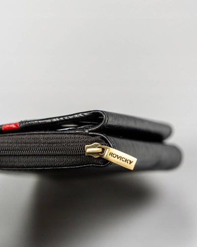 mały, skórzany portfel męski na suwak - rovicky na Arena.pl