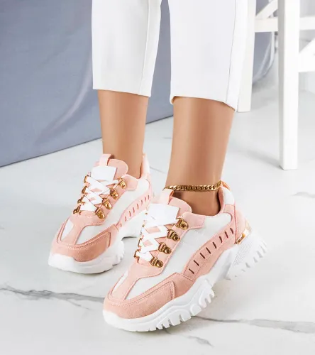 Biało-różowe sneakersy Mindy 37 na Arena.pl