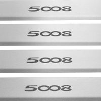 Listwa progowa PEUGEOT 5008 MK2 Stal nierdzewna 304 mat z czarnymi literami