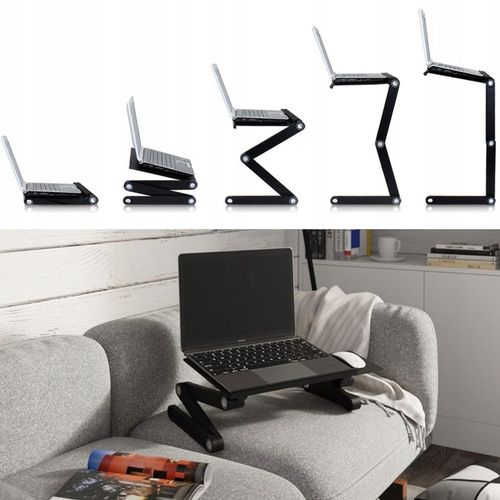 Stolik do laptopa REUGULOWANY GAMINGOWY Z WENTYLATOREM podstawka pod łóżka na Arena.pl