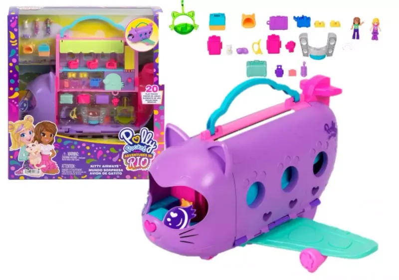 Polly Pocket. Hwp19 Kotolot. Koci Samolot zdjęcie 1
