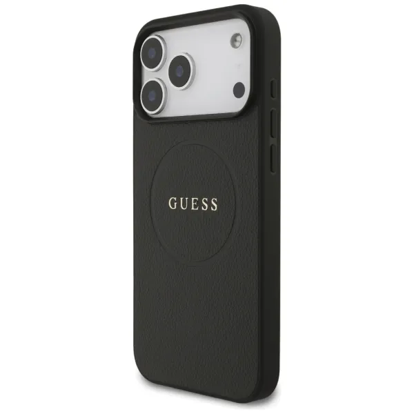 etui guess grained ring magsafe do iphone 17 pro max - czarne zdjęcie 2