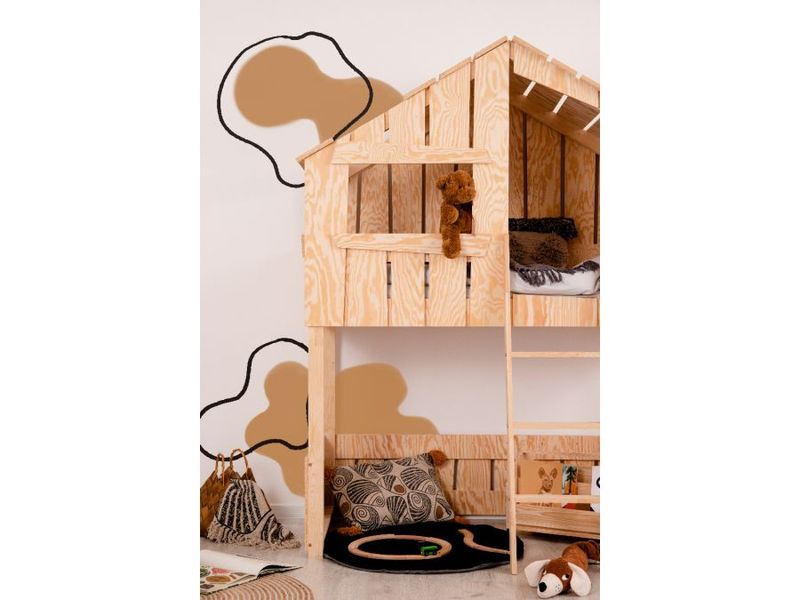 Łóżko piętrowe TED A 90x190 sosna zdjęcie 1