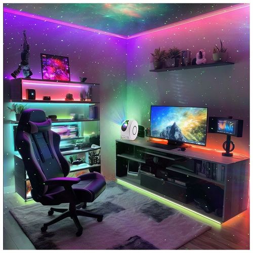 PROJEKTOR GWIAZD NIEBA LAMPKA NOCNA LED RZUTNIK LASEROWY DLA DZIECI + PILOT na Arena.pl