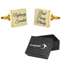 Spinki do mankietów koszuli NAJLEPSZY ŚWIADEK ślub