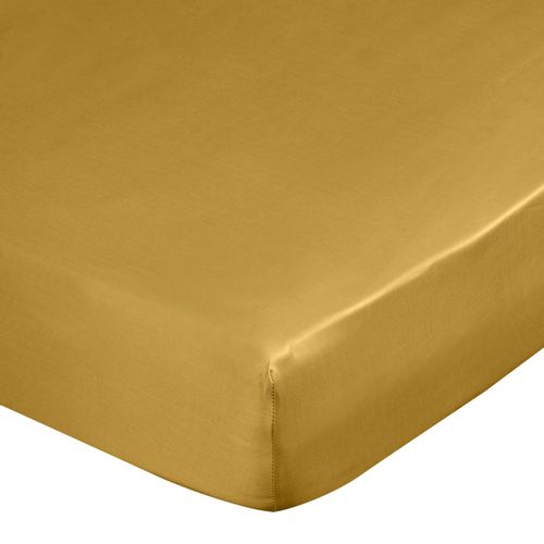 Prześcieradło satynowe z gumką NOVA3 100x200 Eurofirany musztardowy na Arena.pl