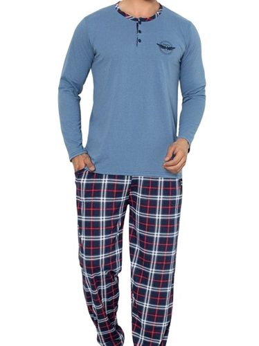 Piżama męska klasyczna na prezent długi rękaw długie spodnie bawełna L na Arena.pl