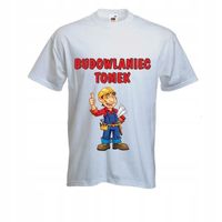 KOSZULKA T-SHIRT BUDOWLANIEC nadruk z imieniem