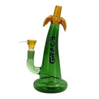 bongo szklane grace glass green palm tree 27 cm 18,8mm