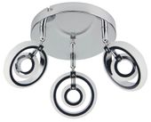 Celt plafon 3x6W LED chrom 3000K
