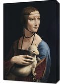 Obraz 40x60cm Dama z Łasiczką, Da Vinci Vintage do Salonu