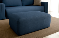 Niebieska Pufa Do Narożnika 102x62 cm LUKKO IT - Różne Kolory