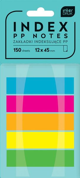 ZAKŁADKI INDEKSUJĄCE PP 12X45MM INTERDRUK zdjęcie 1
