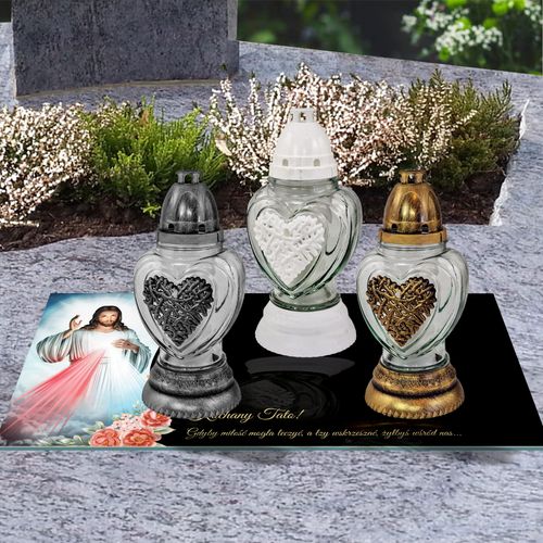 SZKLANA PODSTAWKA POD ZNICZE TWÓJ DOWOLNY TEKST 60x30cm 572d na Arena.pl