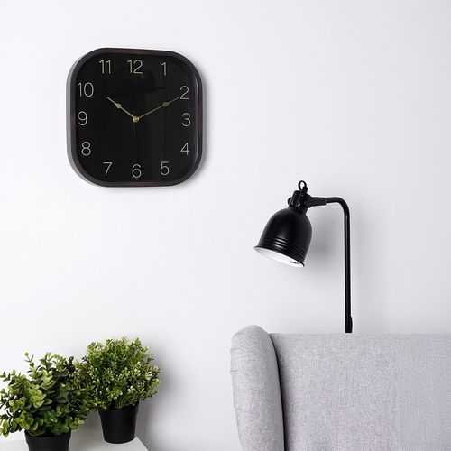 Zegar ścienny czarny złoty 30 cm na Arena.pl